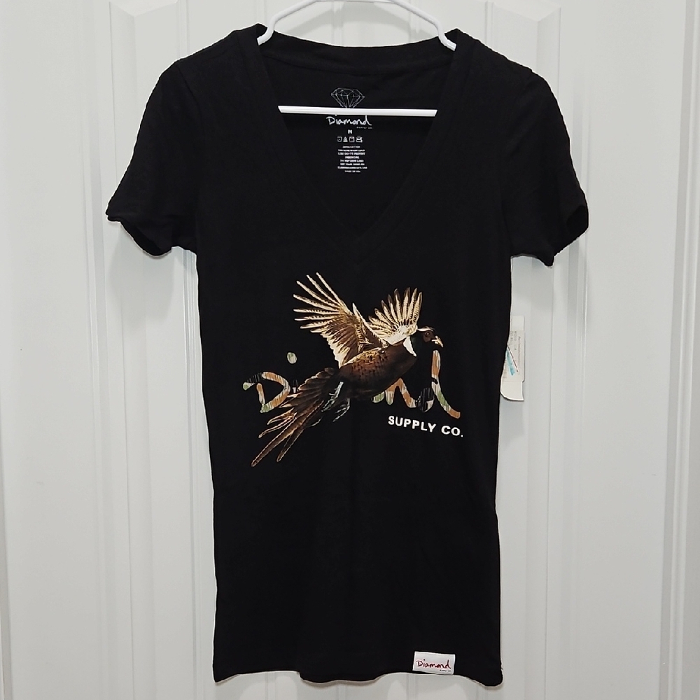 Diamond Supply Co. Graphic V-neck Short Sleeve T-shirt